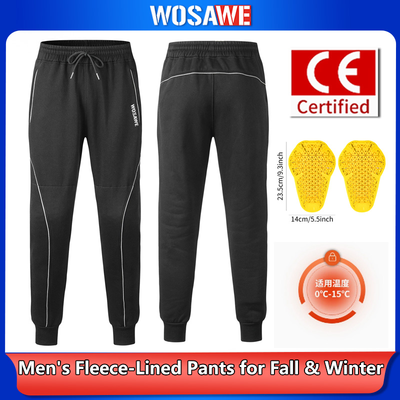 Cycling Gear Pants - WOSAWE Winter Motorbroek Heren Thermische Fleece