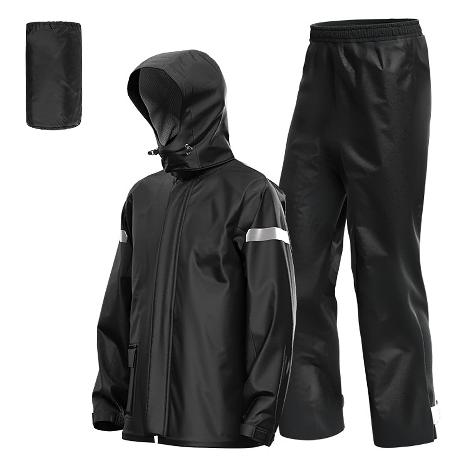 Cycling Gear For Rain - Motorregenpak voor heren, reflecterend, waterafstotend, regenjas