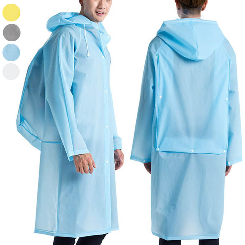 Cycling Gear For Rain - Nieuwe Herbruikbare Transparante Eva Lange Regenjas
