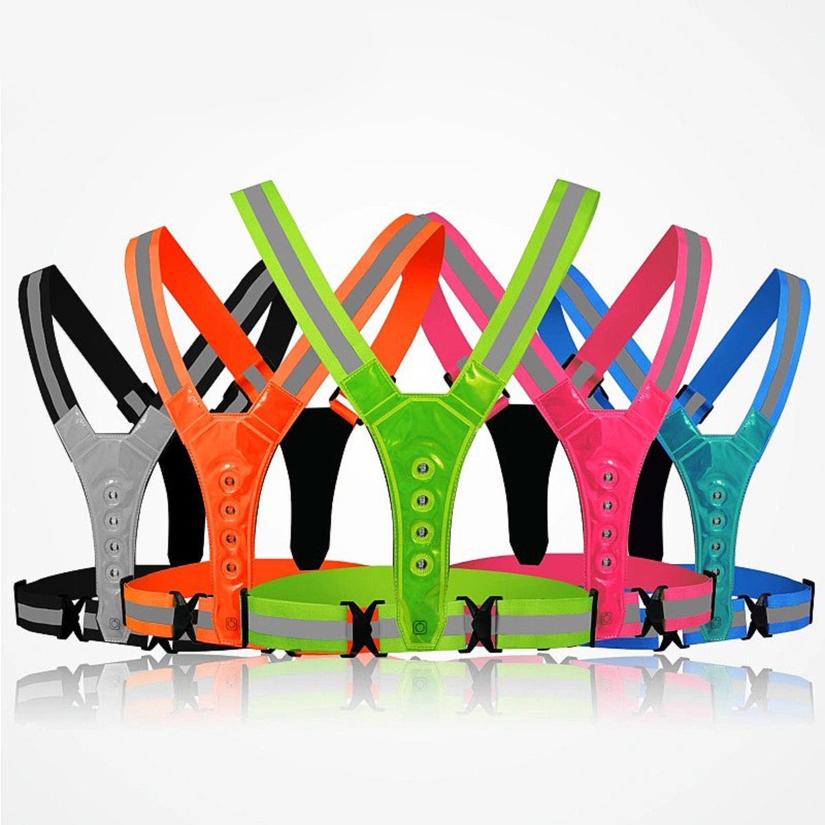 Cycling Gear Ladies - Verstelbaar LED-hardloop- en fietsveiligheidsvest voor heren