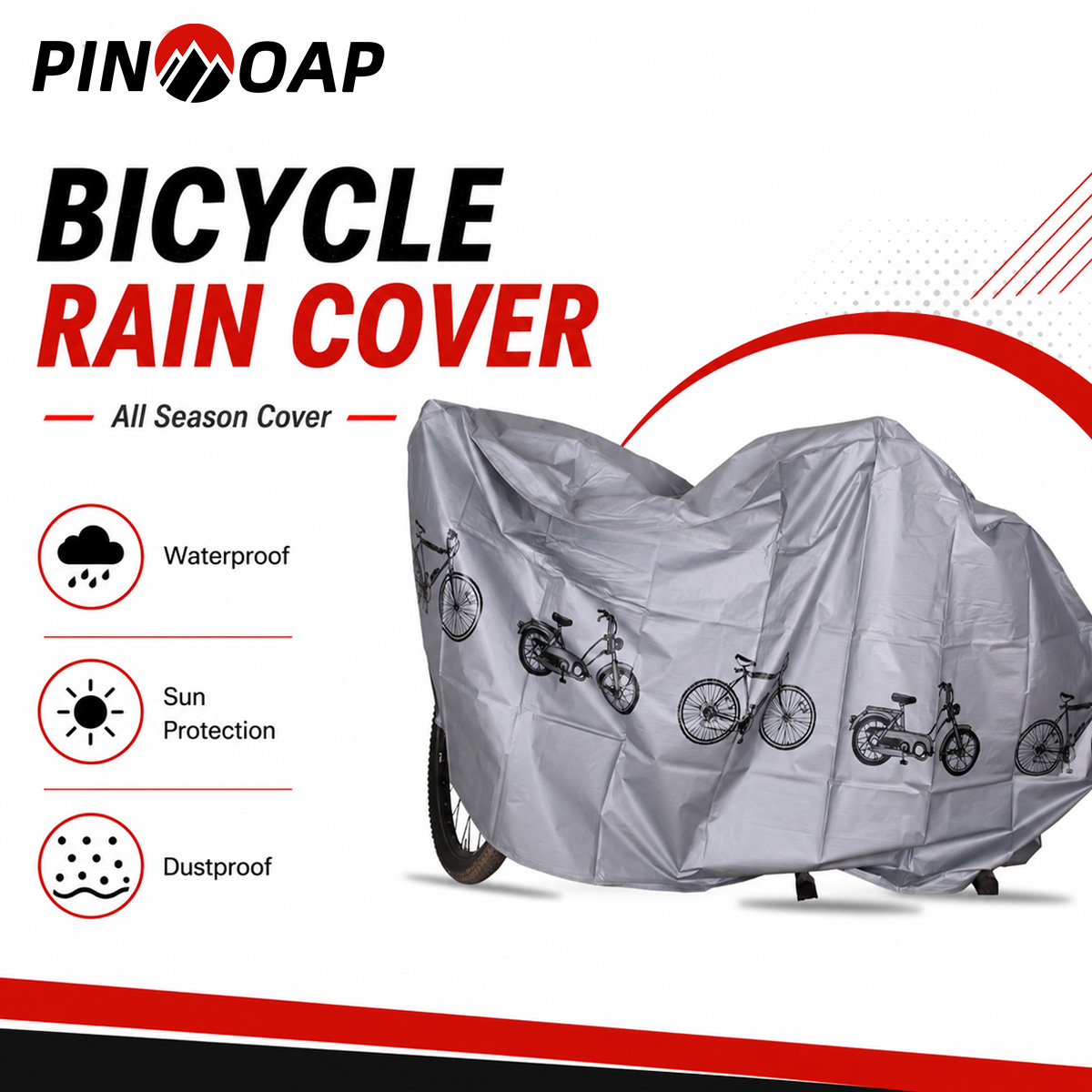 Cycling Gear For Rain - PINMOAP Universele fietsregenhoes Waterdichte buitenfietshoes Stofdicht