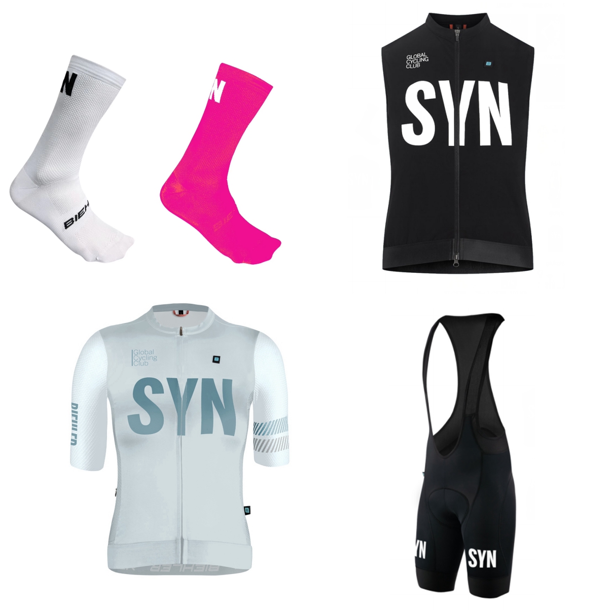 Cycling Gear Ladies - SYN Witte wielertrui met korte mouwen