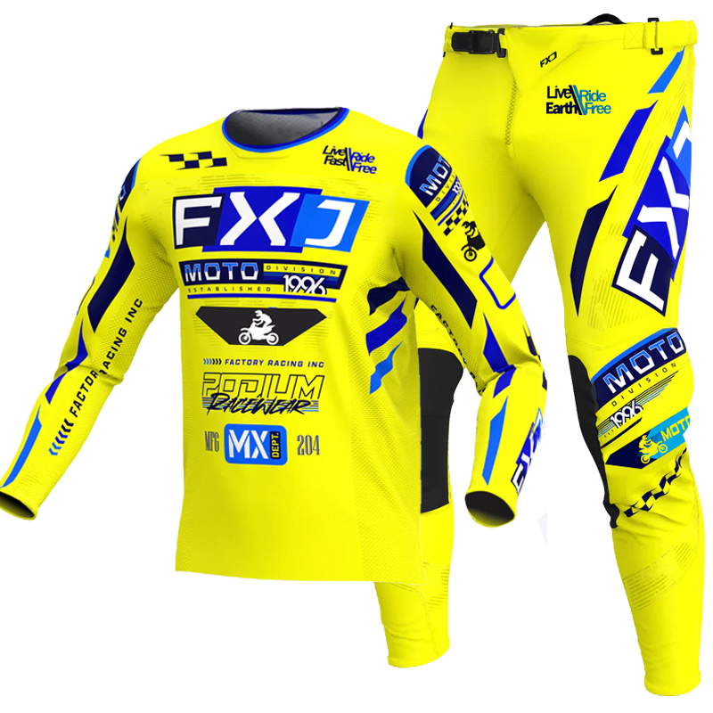 Cycling Gear Pants - NIEUWE FXJ gele enduro crosskleding set