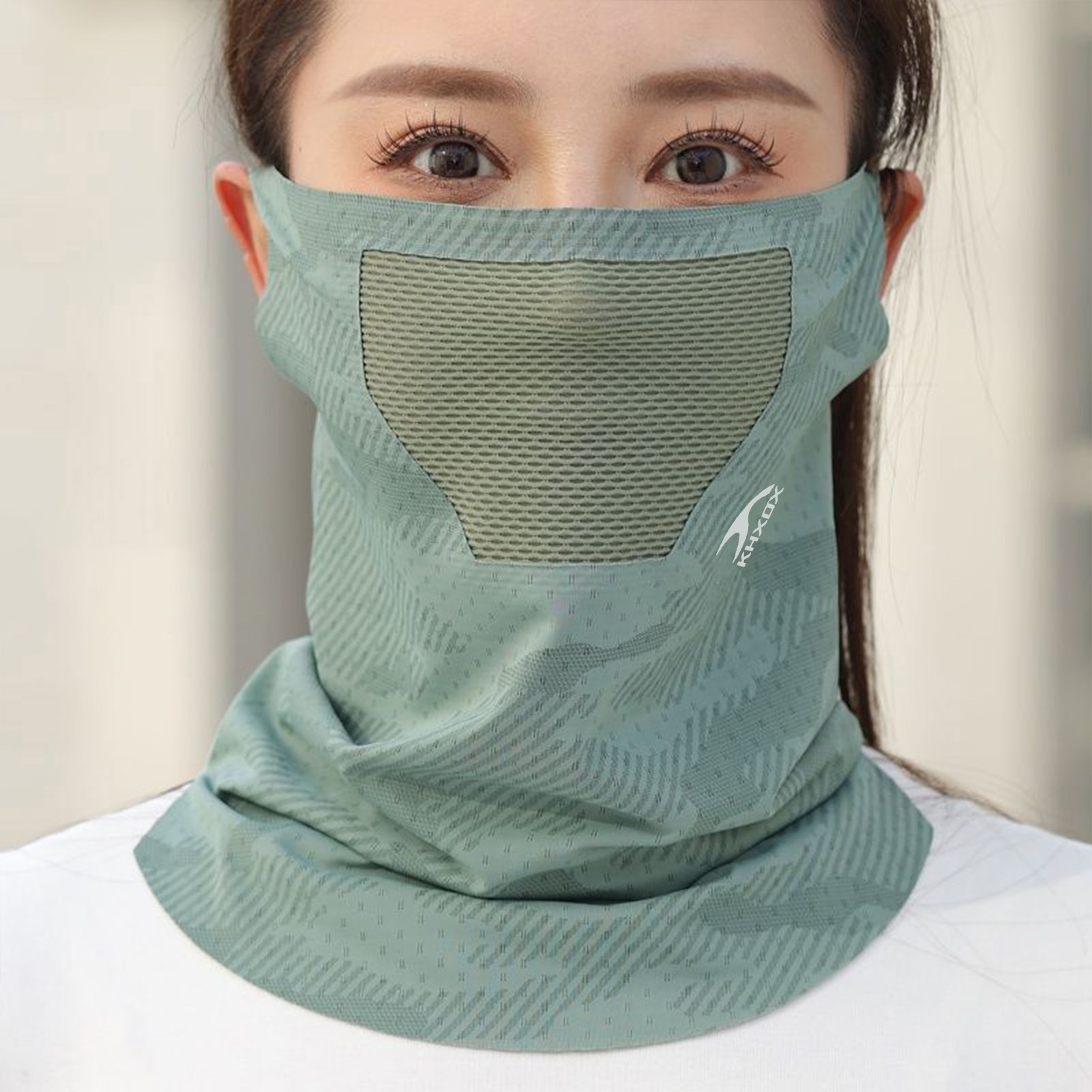 Cycling Gear Women - Ademend gezichtsmasker voor buitenfietsen, bescherming tegen