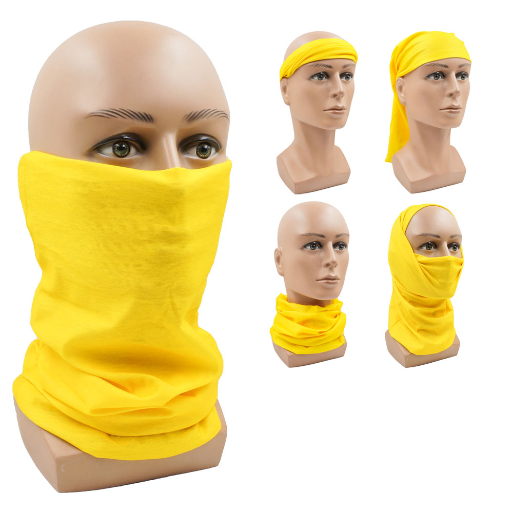 Cycling Gear Women - Gele multifunctionele fietsen nekbeschermer Sunblock ademende