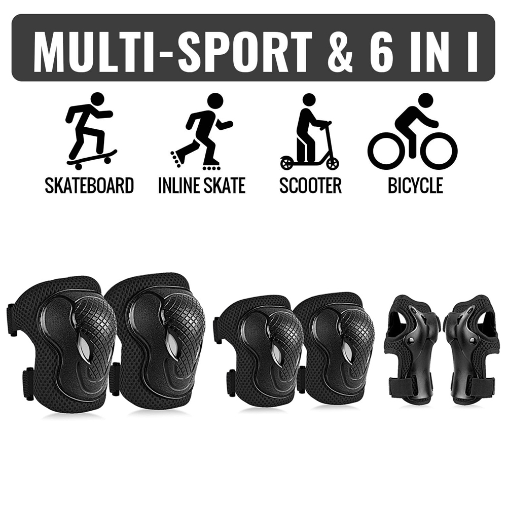 6-delige set kniebeschermers e - Youth Cycling Gear recensie en prijs