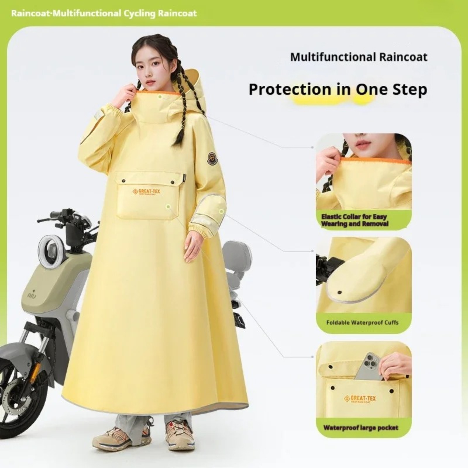 Waterdichte regenponcho fietsr - Cycling Gear For Rain recensie en prijs
