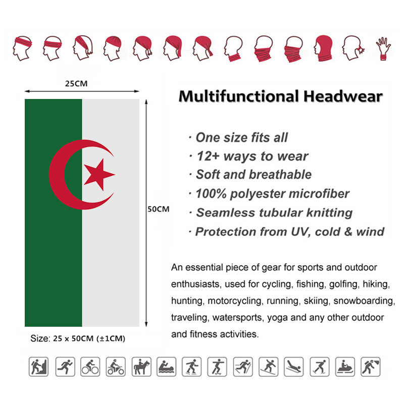 Algeria Vlag Bedrukt Bandana H - Cycling Gear Women recensie en prijs